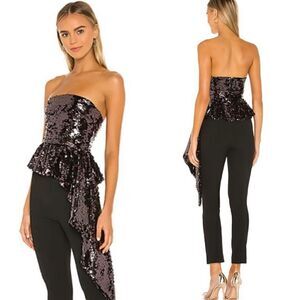 NWT Lover + Friends Koda Gunmetal Black Crop Top Size XS